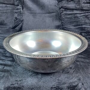 Eales of Sheffield 1779 Silverplate Serving Bowl 9.5 in Rope Edge Gadroon Rim